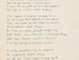 Karta rękopisu wiersza pt. Podróż (z archiwum Marii Dąbrowskiej)